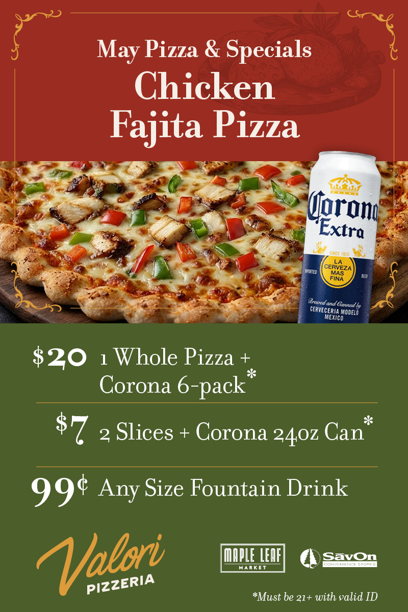 May Pizza Special